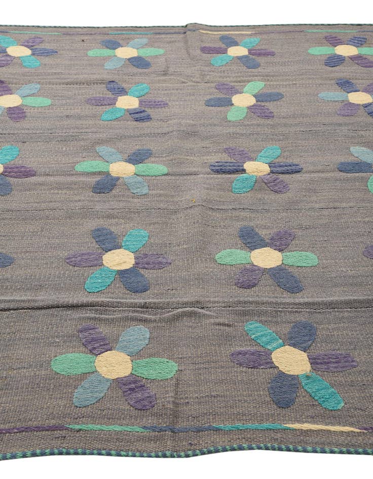 Detail image of 5' 3 x 6' 4  Hand Woven Kilim Suzani Wool Rug