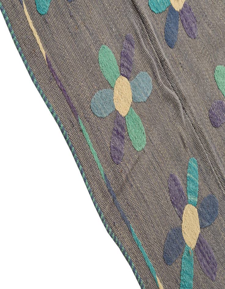 Detail image of 5' 3 x 6' 4  Hand Woven Kilim Suzani Wool Rug