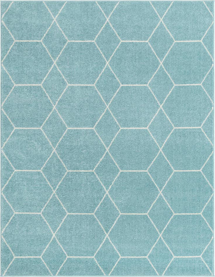Detail image of 7' 10 x 10' Lattice Frieze Rug