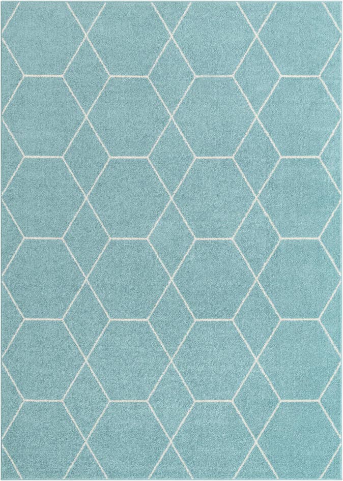 Detail image of 7' 10 x 11' Lattice Frieze Rug