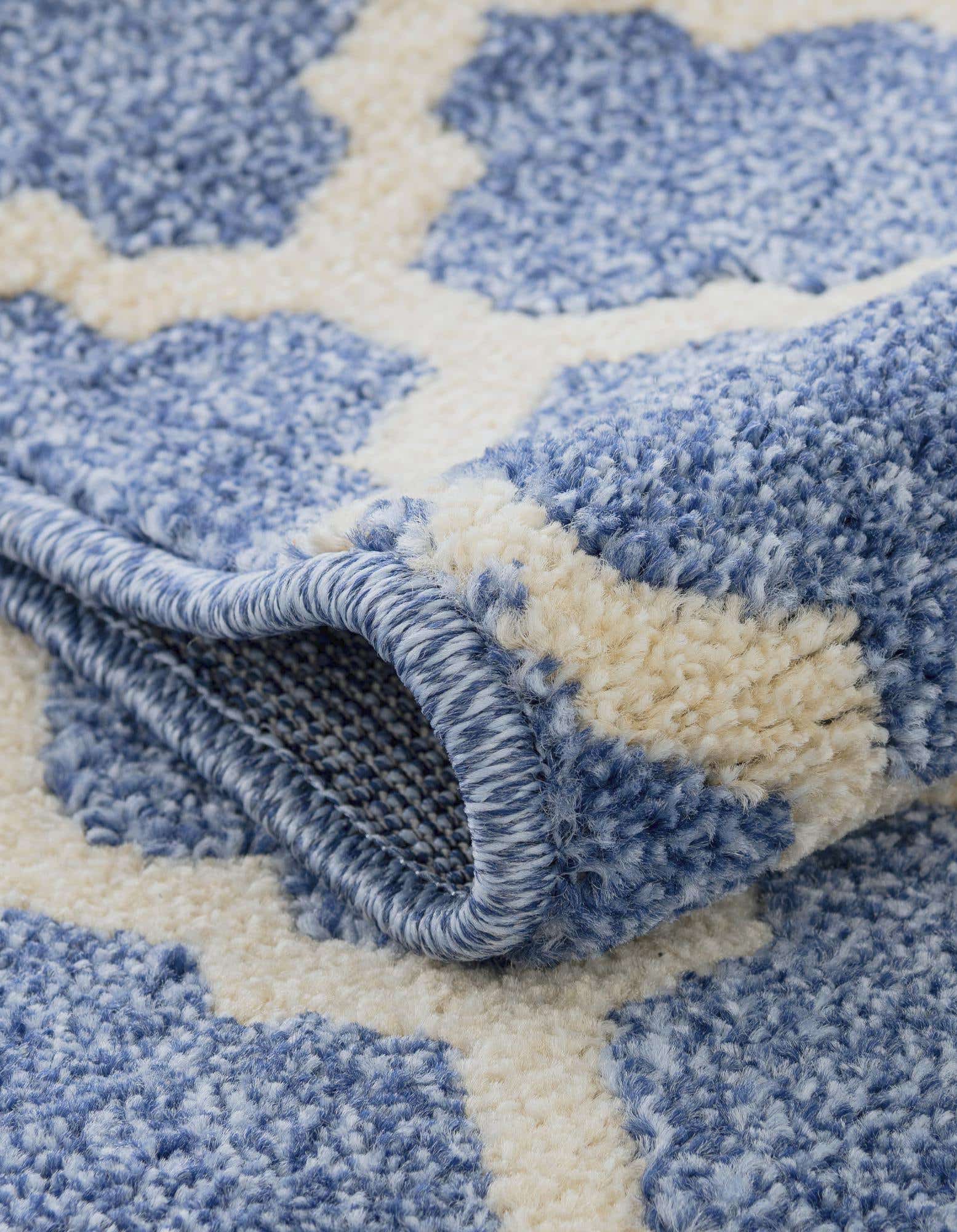 Custom Light Blue Lattice Rug