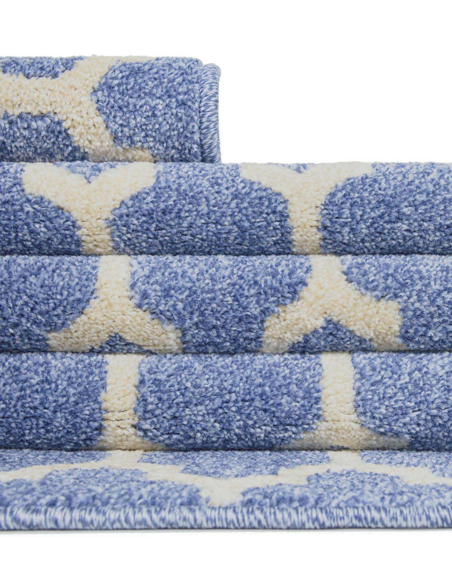 Custom Light Blue Lattice Rug