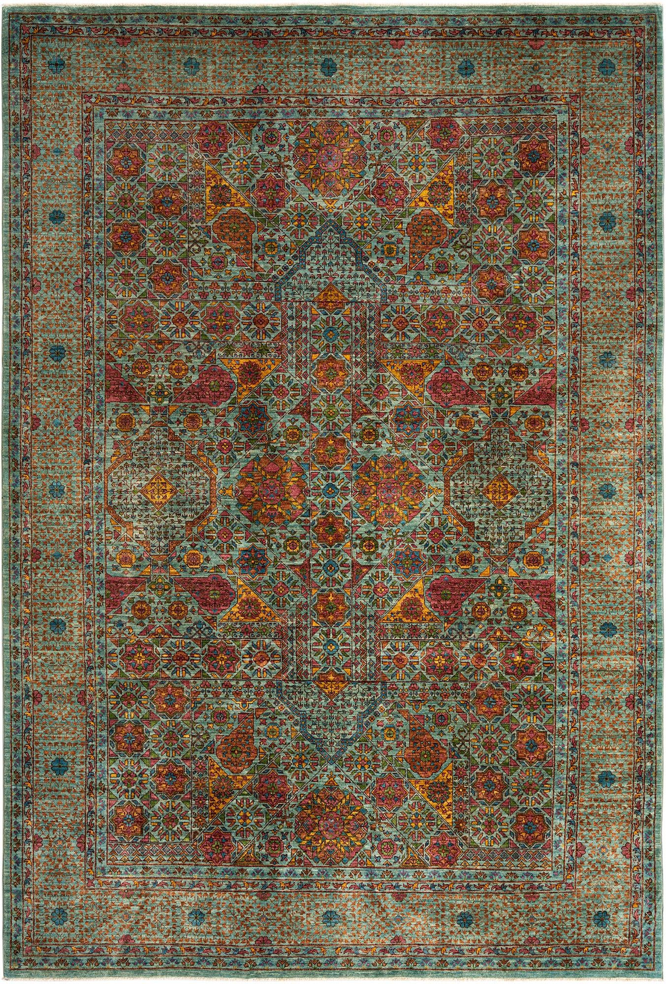 6' 9 x 9' 11 Mamluk Wool Rug