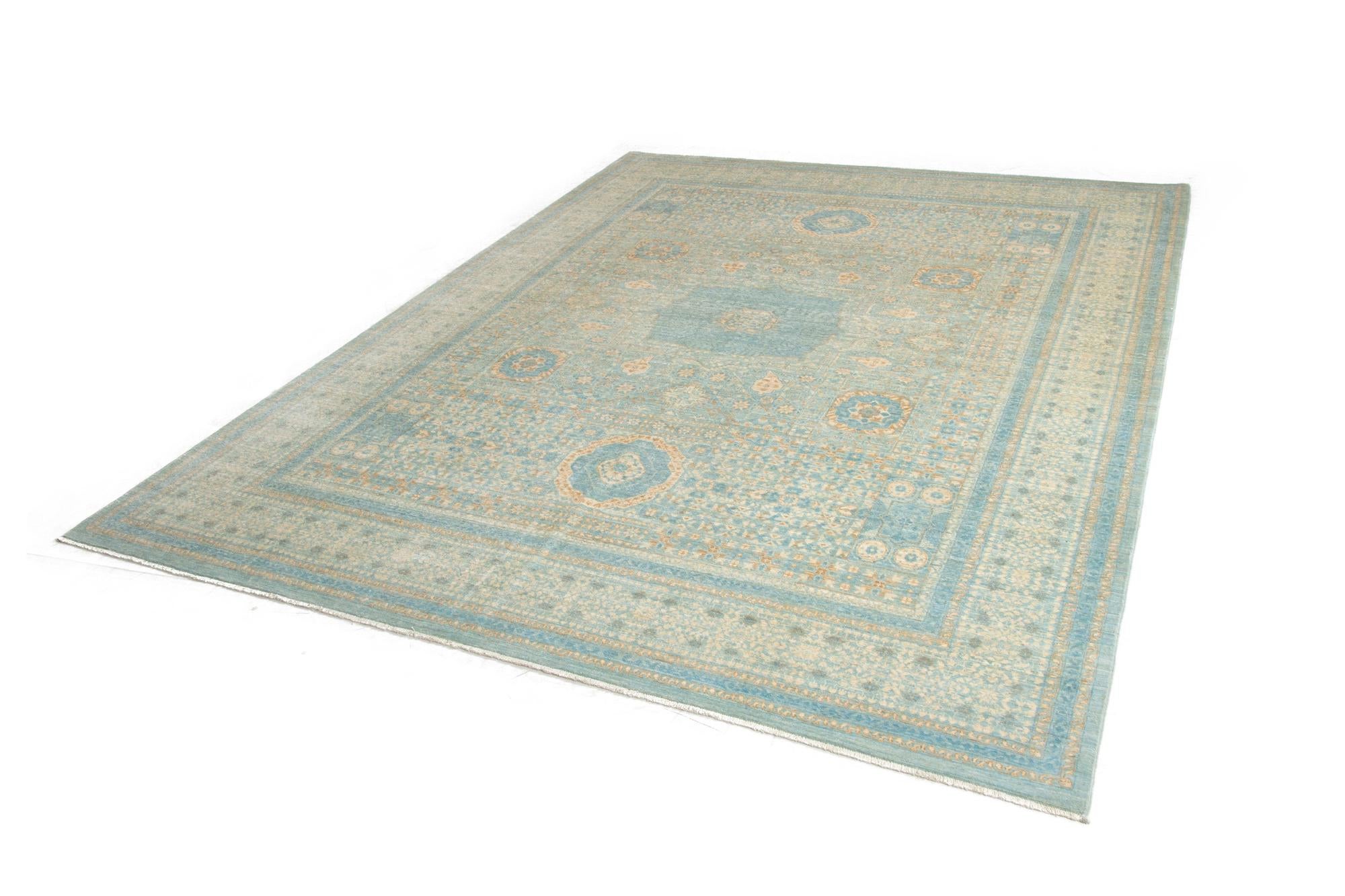 8' 10 x 11' 5 Hand Knotted Mamluk Rug