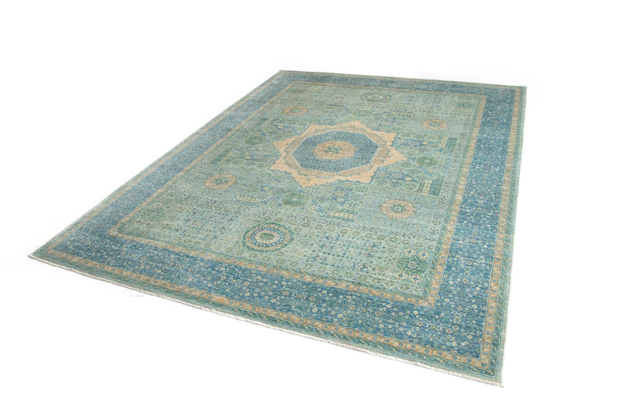 8' 10 x 11' 7 Hand Knotted Mamluk Rug