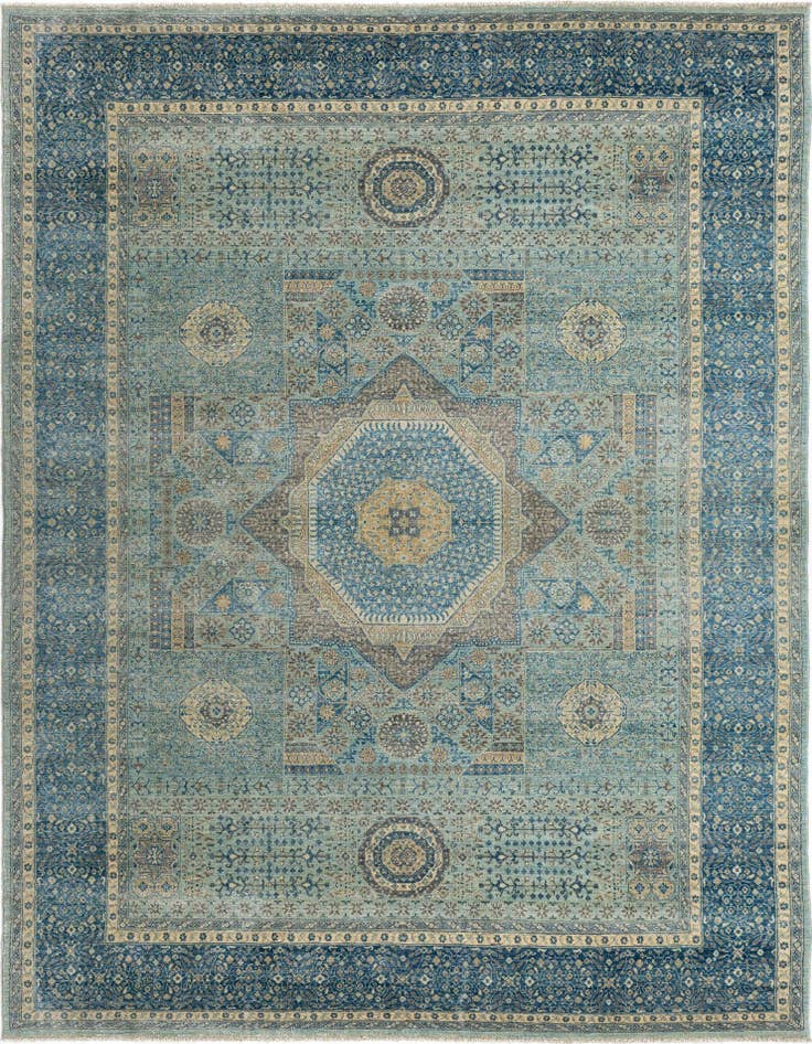 Detail image of 8' 8 x 11' 8 Hand Knotted Mamluk Rug