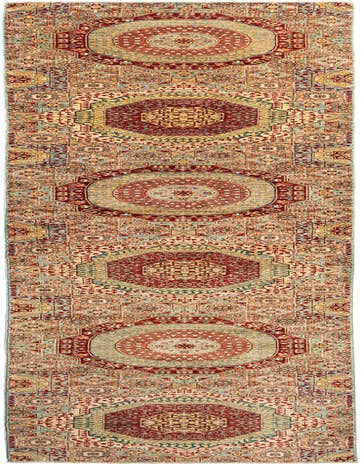 Detail image of 2' 10 x 16' 5 Hand Knotted Mamluk Rug