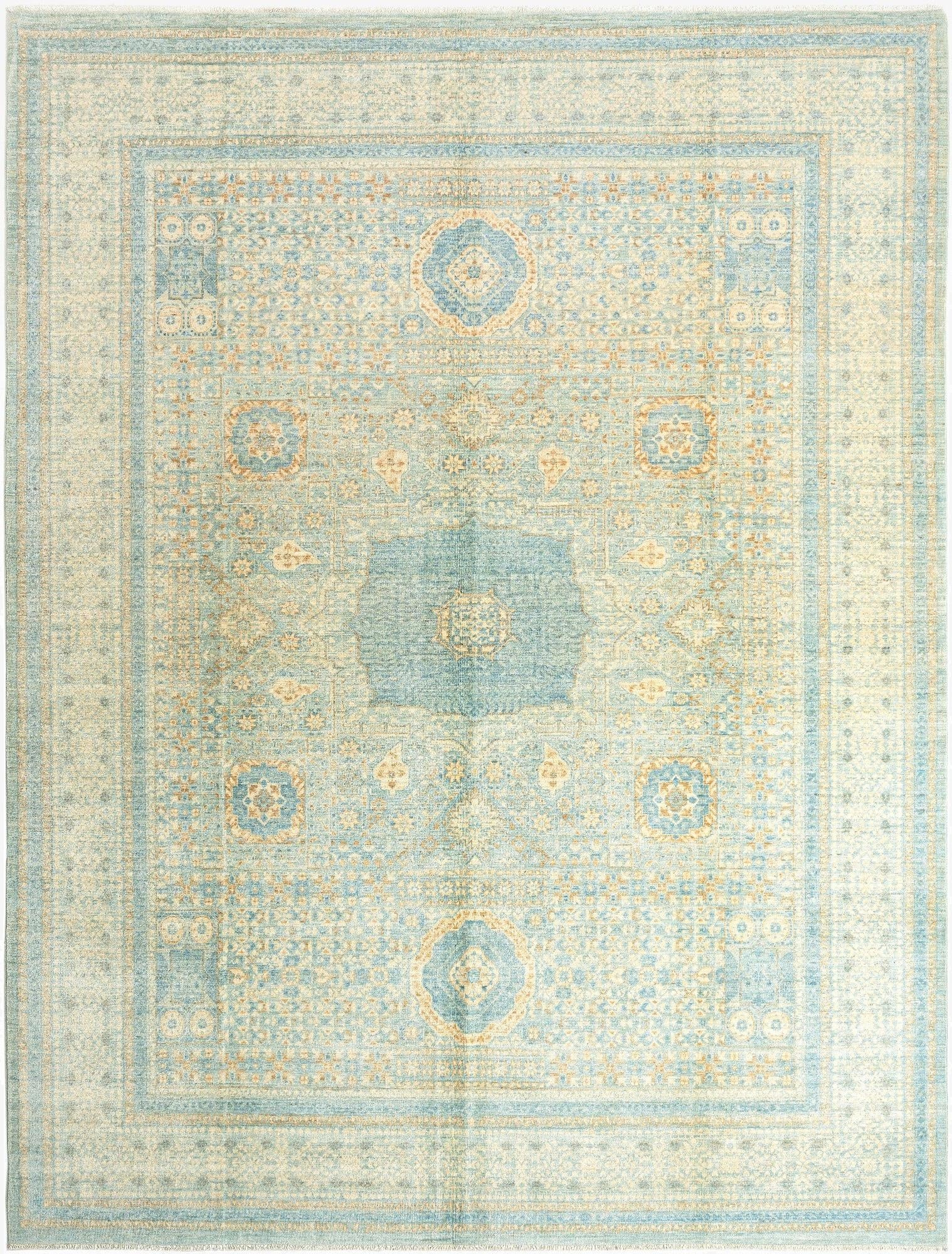 8' 10 x 11' 5  Hand Knotted Mamluk Rug