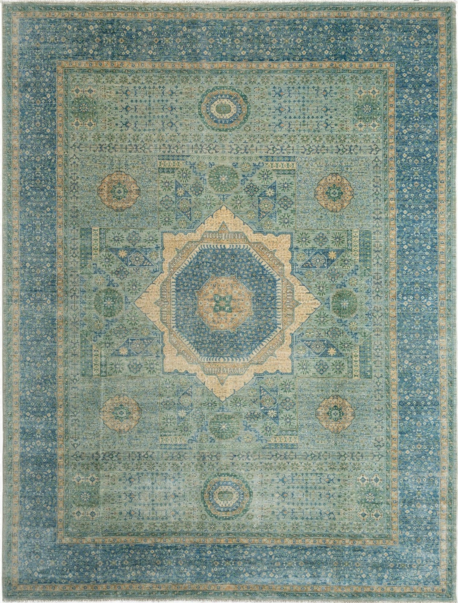 8' 10 x 11' 7  Hand Knotted Mamluk Rug