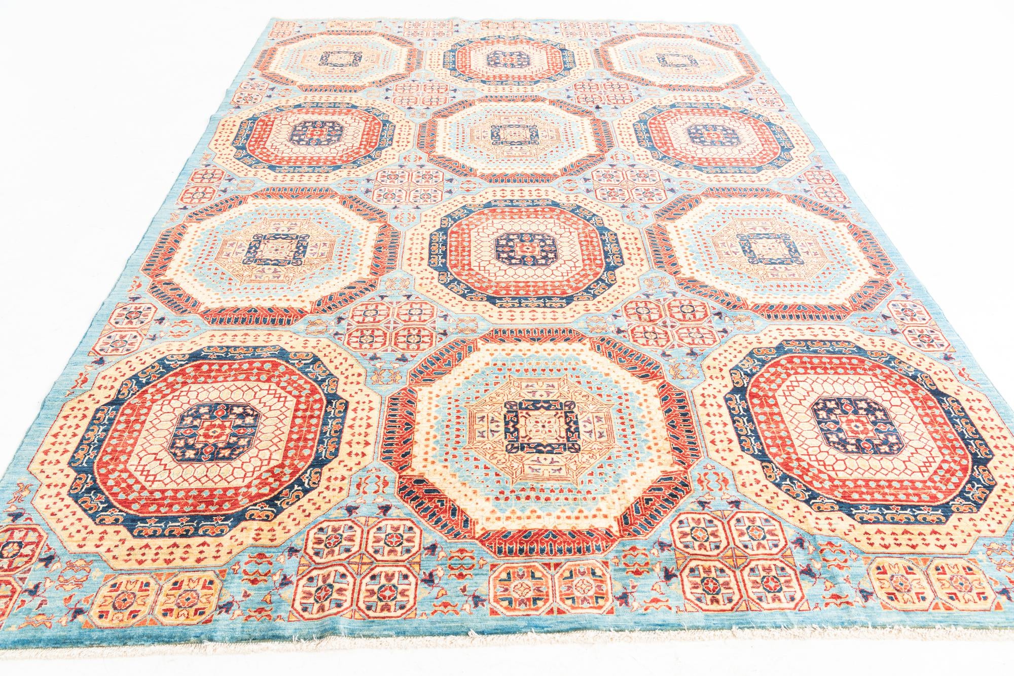 7' x 9' 9 Hand Knotted Mamluk Ziegler Oriental Rug
