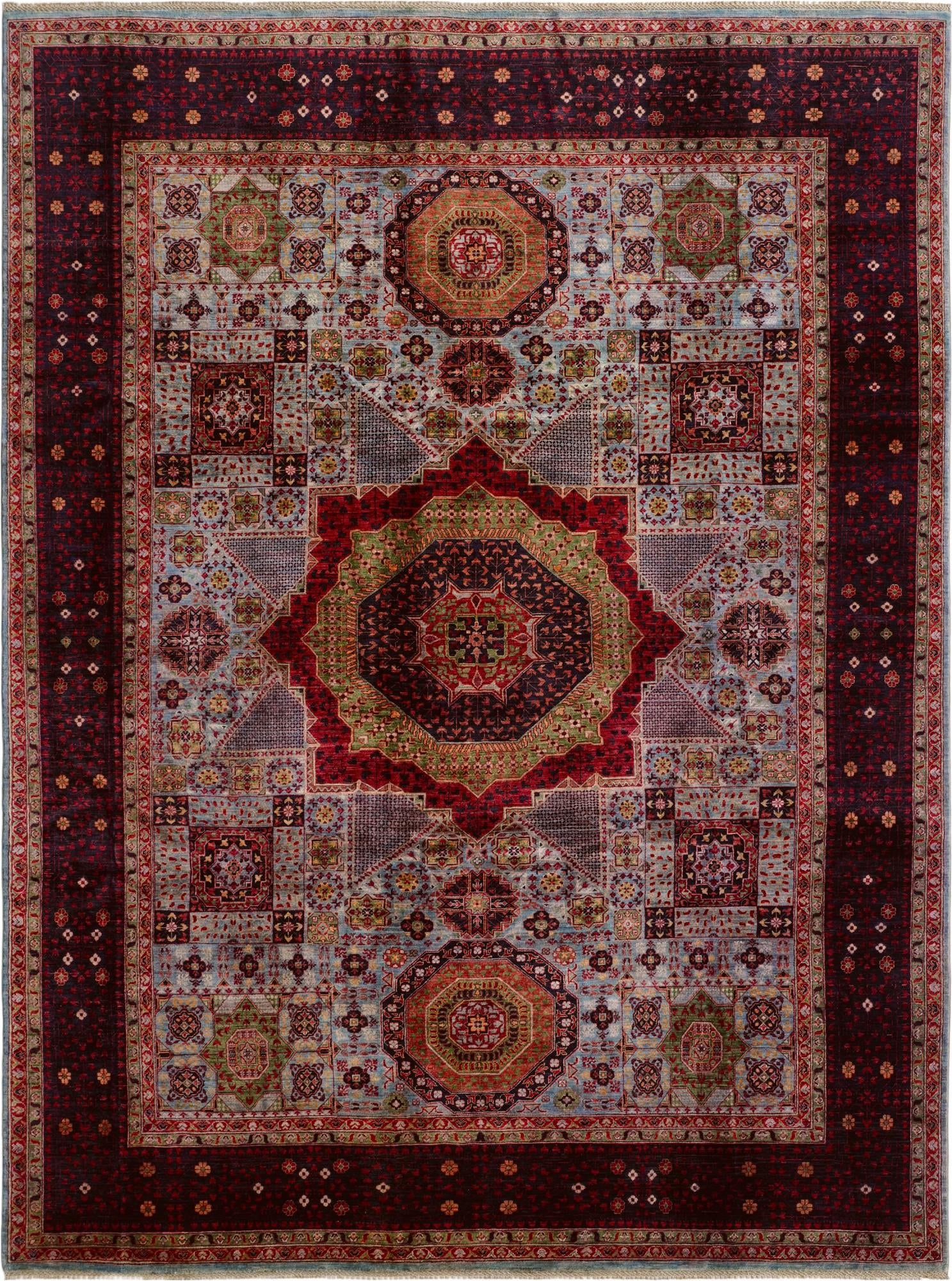 8' 11 x 12' Hand Knotted Mamluk Ziegler Rug