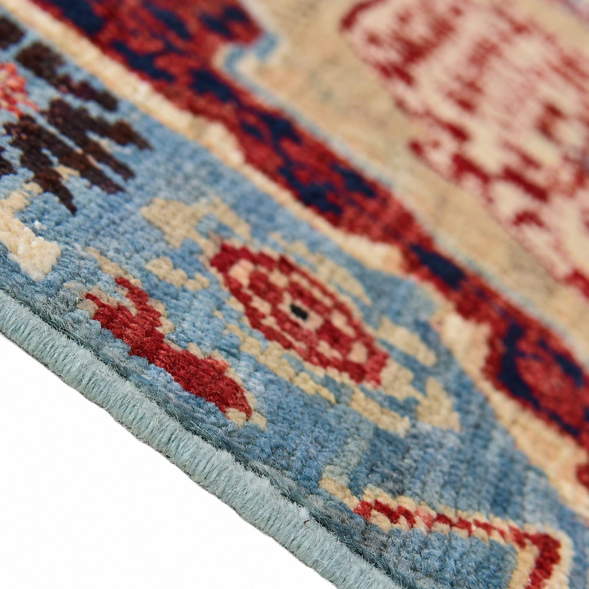 65cm x 95cm Hand Knotted Mamluk Ziegler Rug
