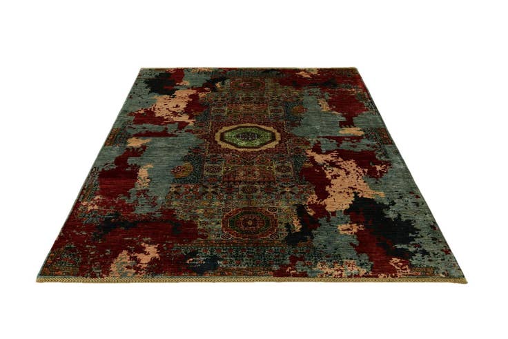Detail image of 5' 10 x 8' Hand Knotted Mamluk Ziegler Rug