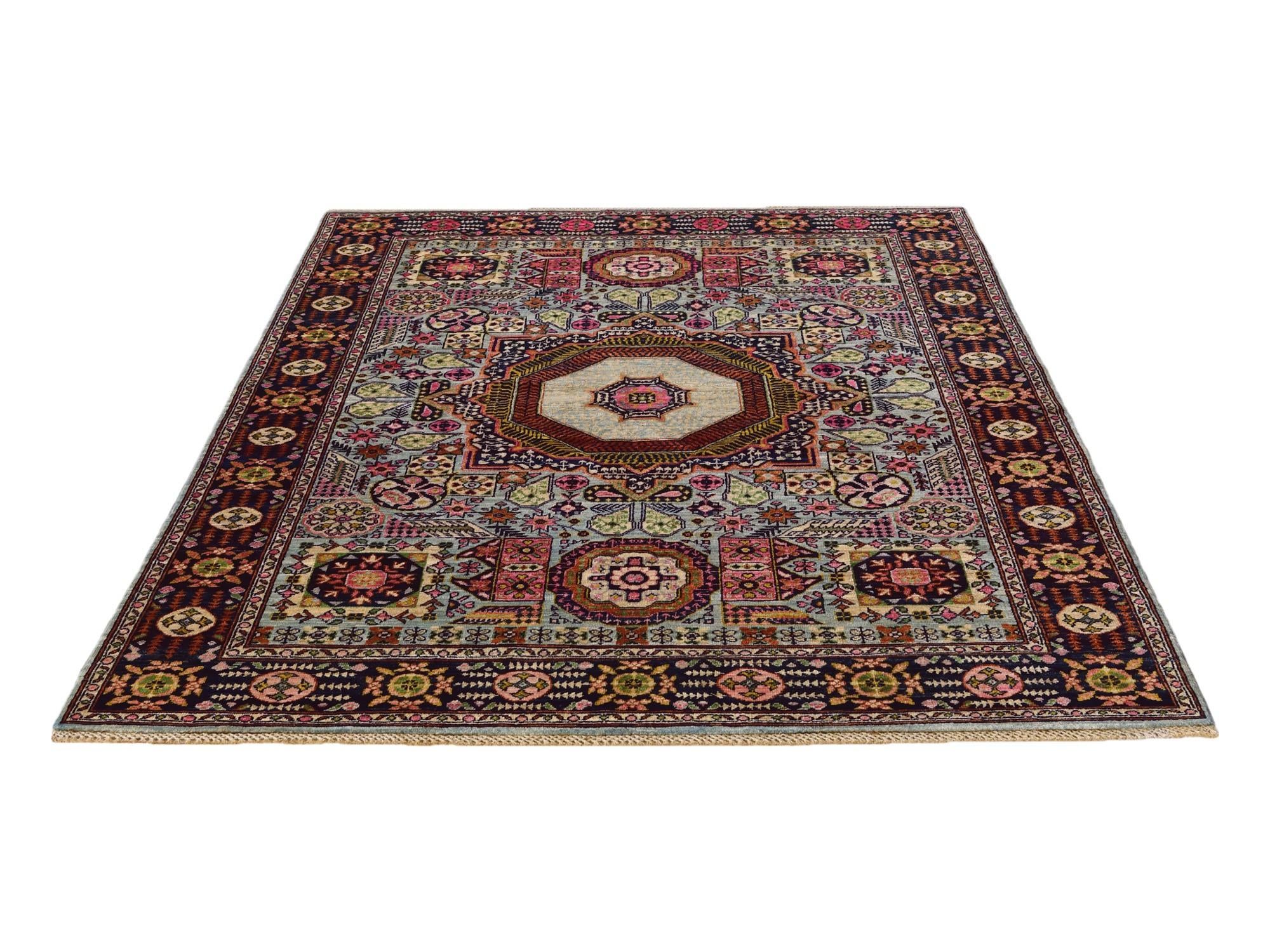 5' 8 x 7' 10 Hand Knotted Mamluk Ziegler Rug