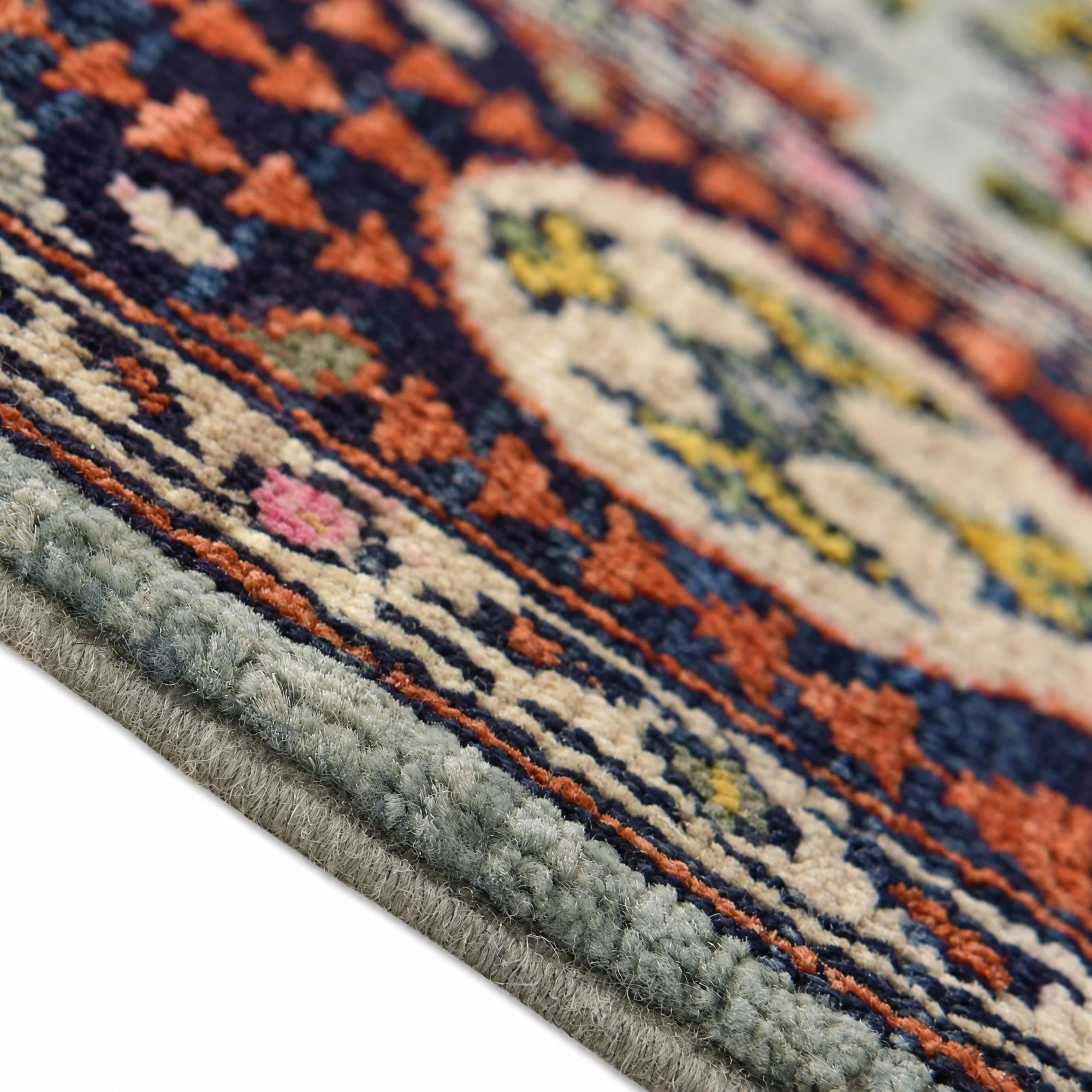170cm x 240cm Hand Knotted Mamluk Ziegler Rug