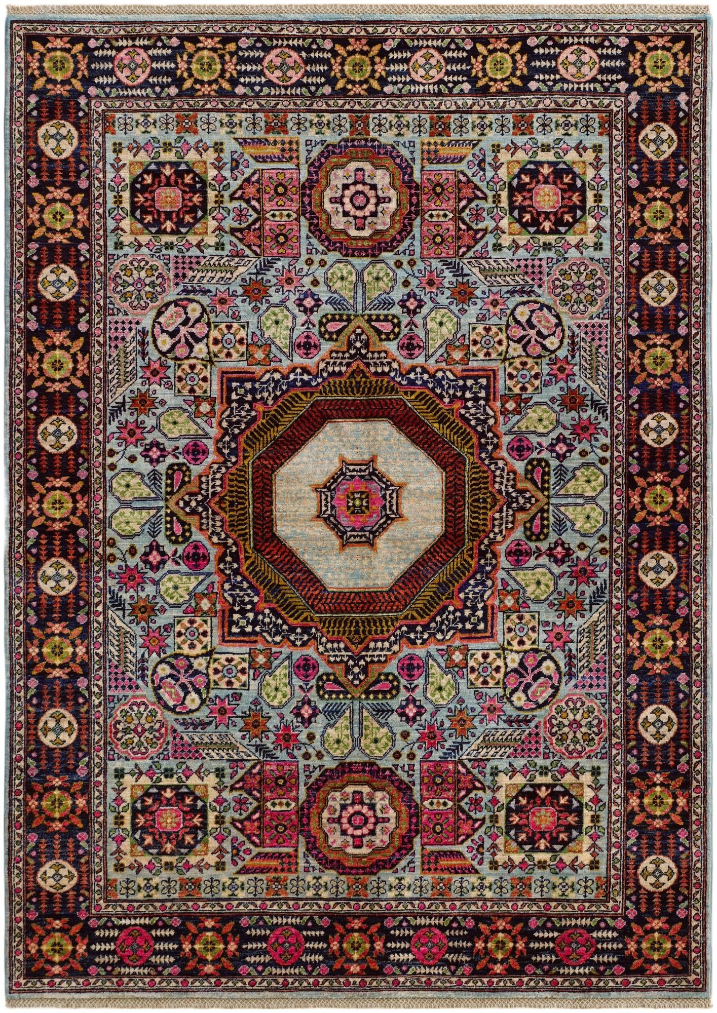 5' 8 x 7' 10 Hand Knotted Mamluk Ziegler Rug