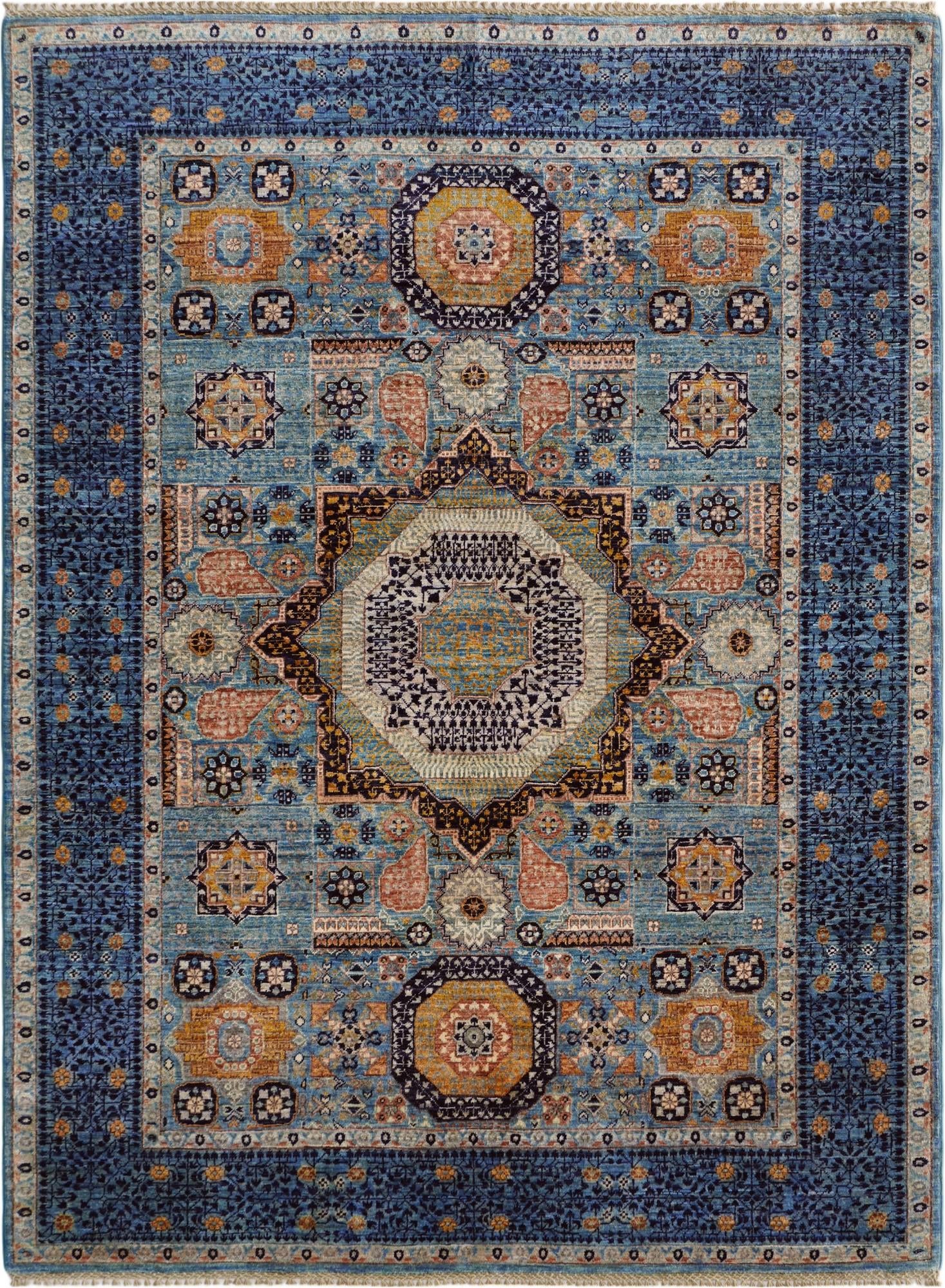 5' 1 x 6' 8 Hand Knotted Mamluk Ziegler Rug