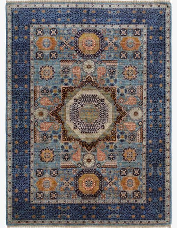5' 1 x 6' 8 Hand Knotted Mamluk Ziegler Rug