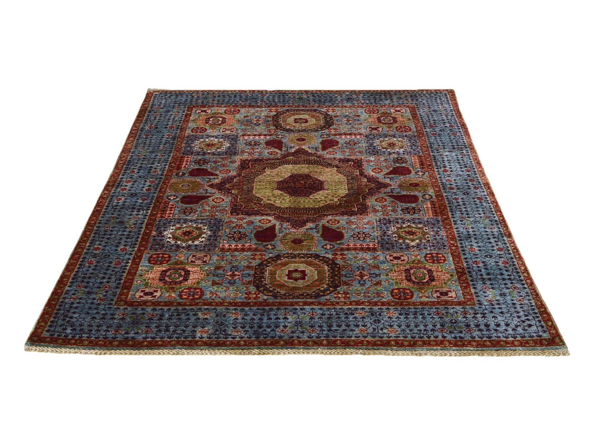 4' 11 x 6' 8 Hand Knotted Mamluk Ziegler Rug