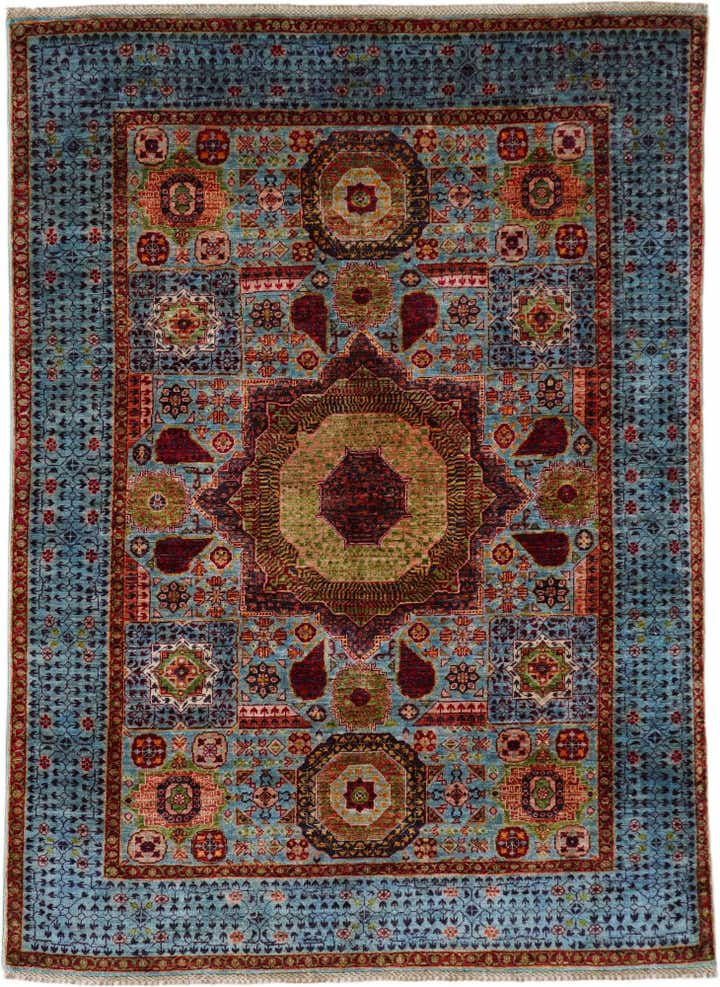 4' 11 x 6' 8 Hand Knotted Mamluk Ziegler Rug