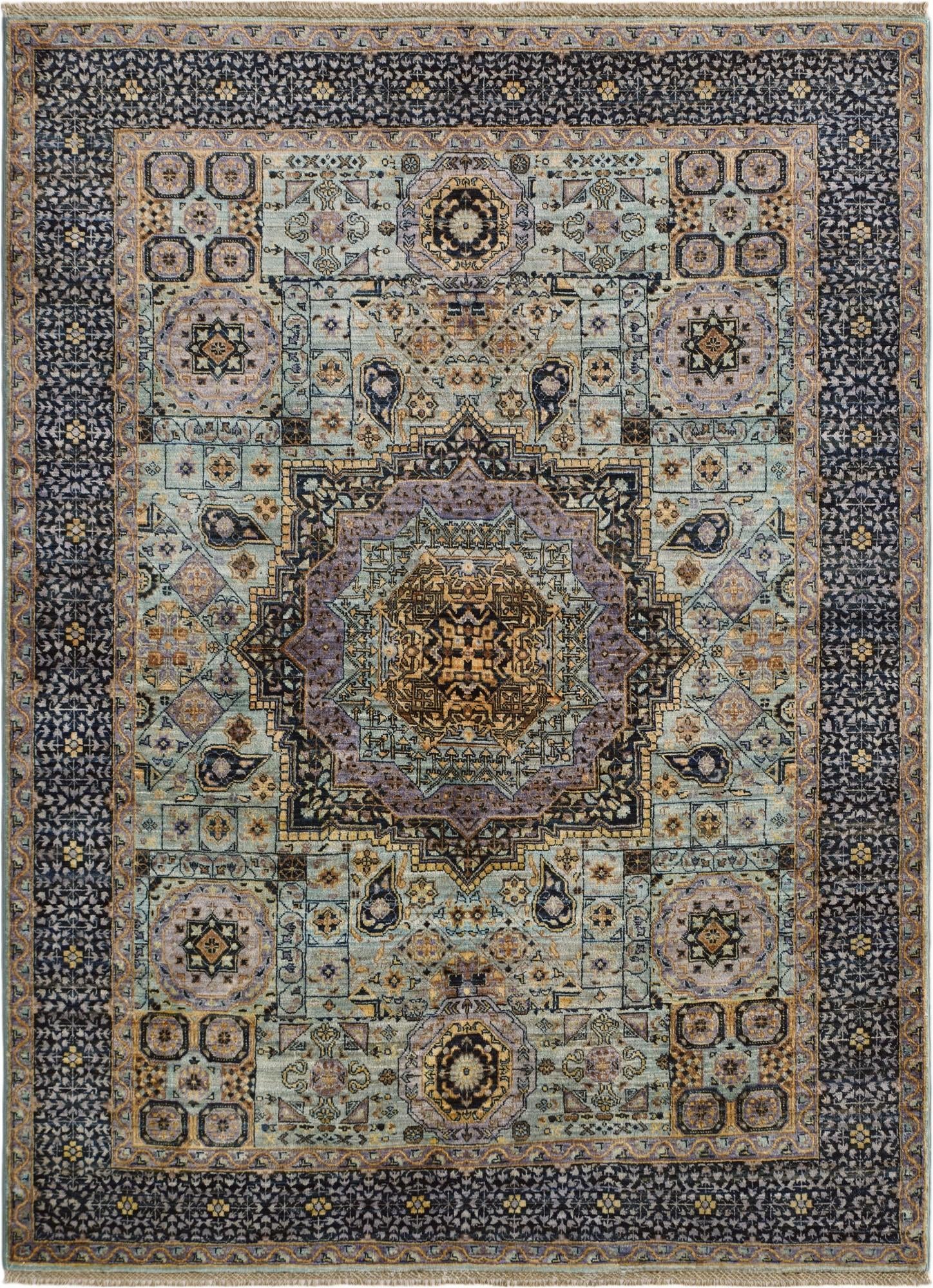 5' x 6' 9 Hand Knotted Mamluk Ziegler Rug