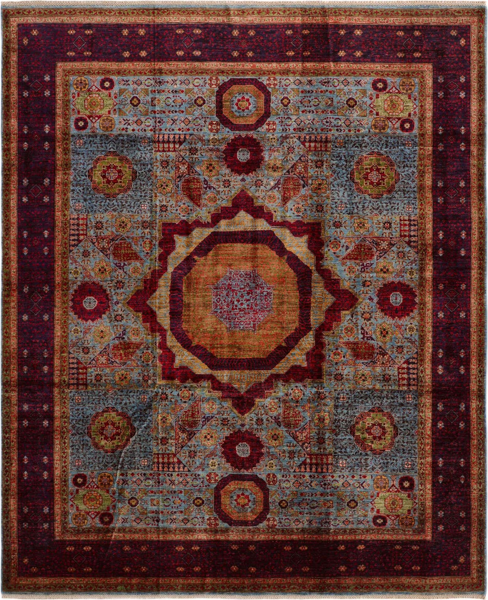 7' 11 x 9' 8 Hand Knotted Mamluk Ziegler Rug