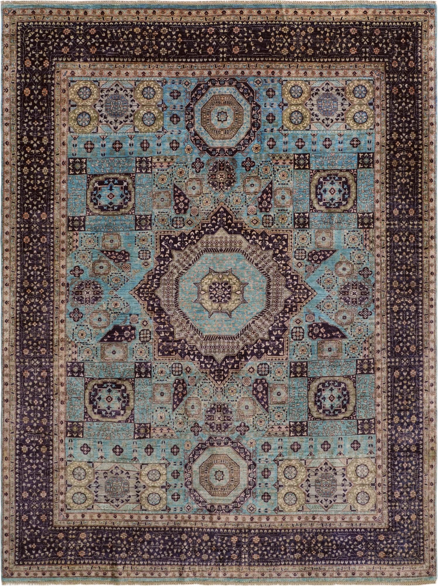 8' 11 x 11' 11 Hand Knotted Mamluk Ziegler Rug