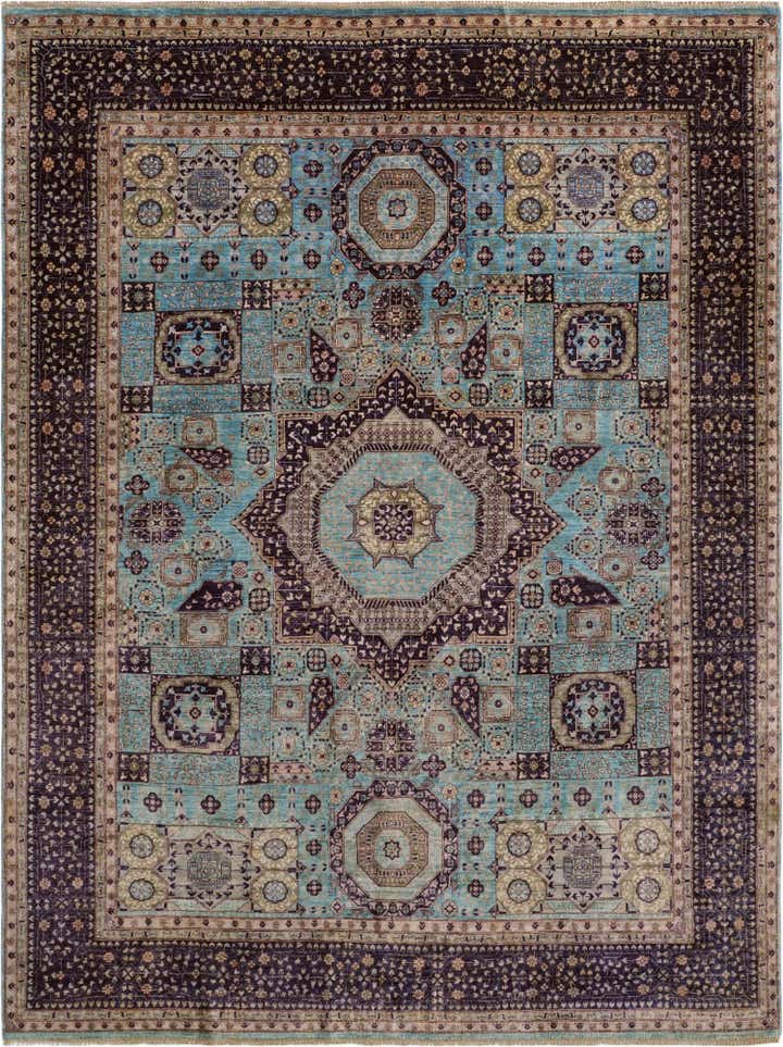 8' 11 x 11' 11 Hand Knotted Mamluk Ziegler Rug