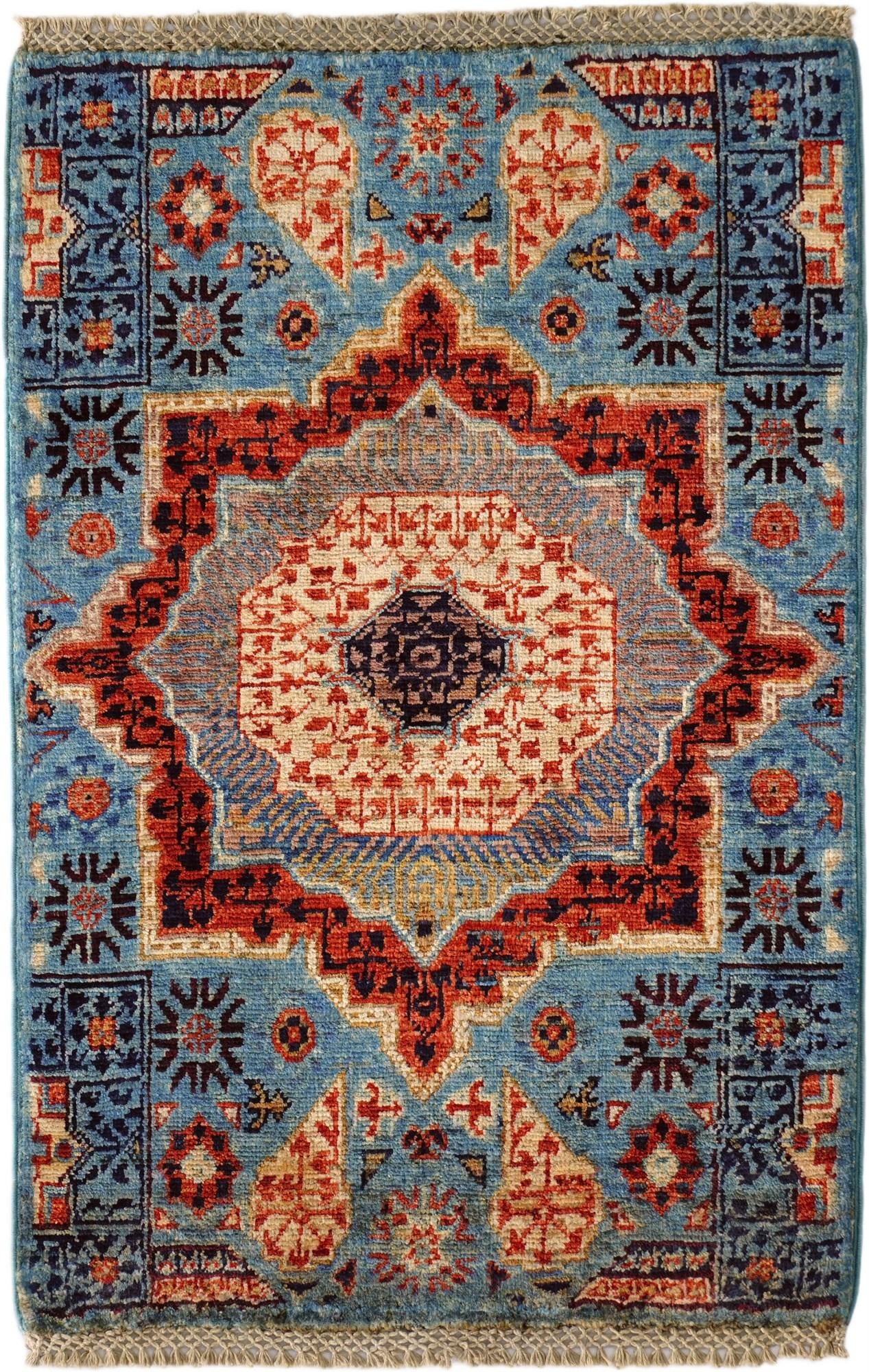 2' x 2' 11 Hand Knotted Mamluk Ziegler Rug