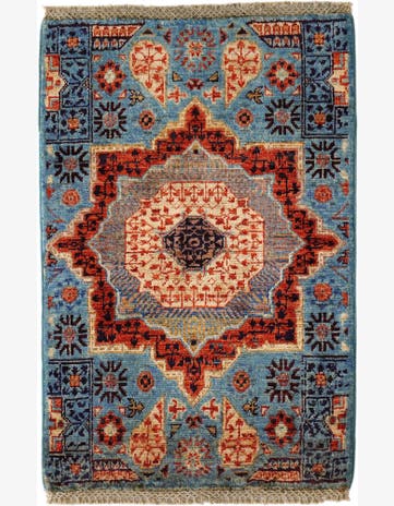 2' x 2' 11 Hand Knotted Mamluk Ziegler Rug