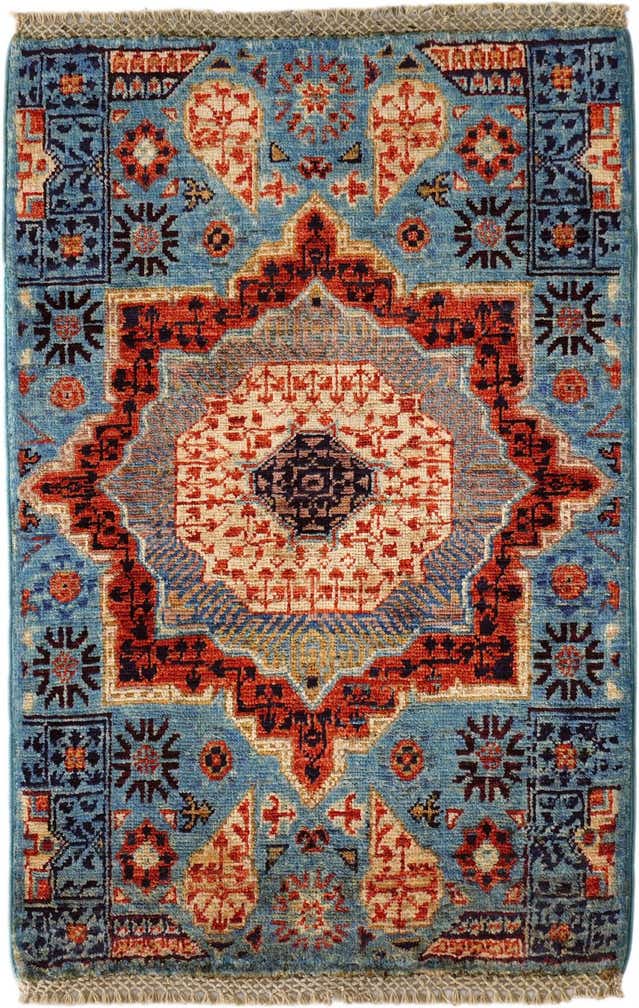 2' x 2' 11 Hand Knotted Mamluk Ziegler Rug