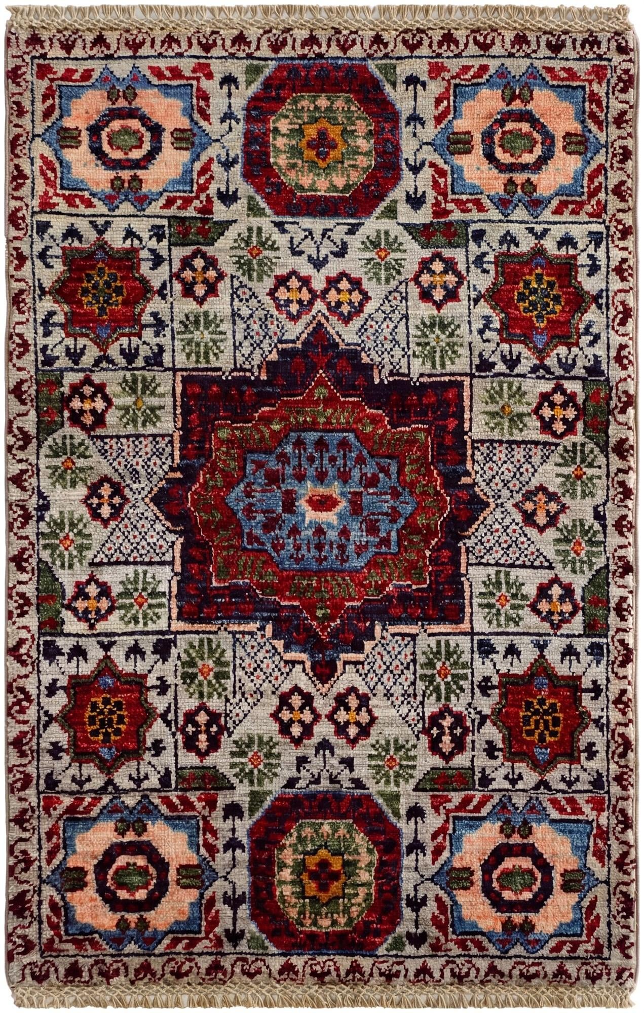 2' x 3' Hand Knotted Mamluk Ziegler Rug