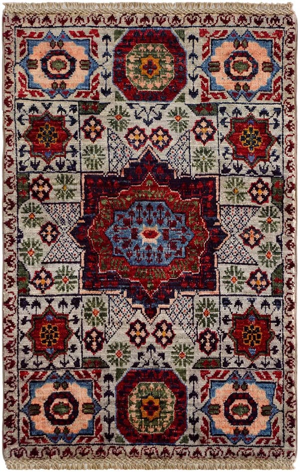 Detail image of 2' x 3' Hand Knotted Mamluk Ziegler Rug
