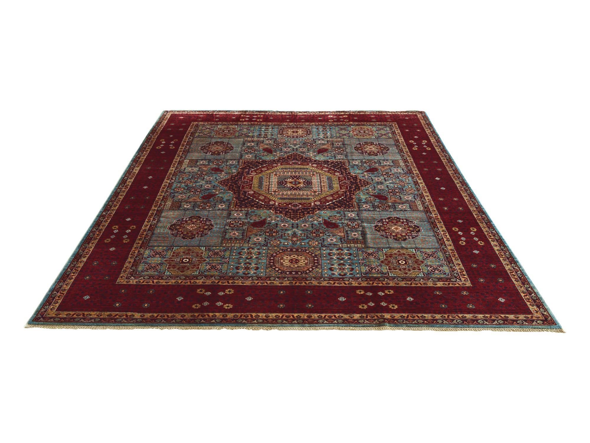 8' 2 x 9' 11 Hand Knotted Mamluk Ziegler Rug