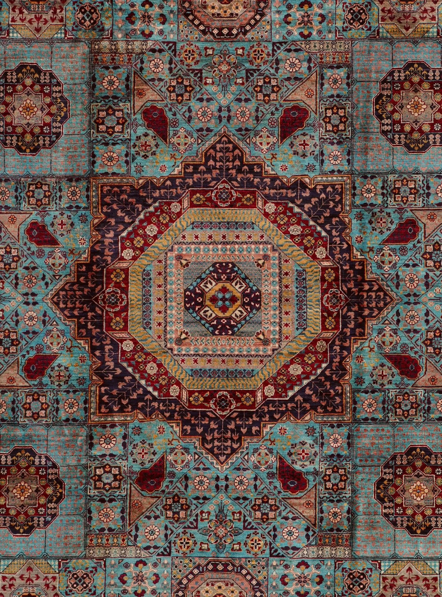 8' 2 x 9' 11 Hand Knotted Mamluk Ziegler Rug