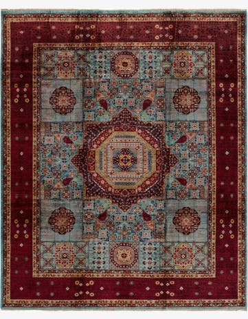 8' 2 x 9' 11 Hand Knotted Mamluk Ziegler Rug