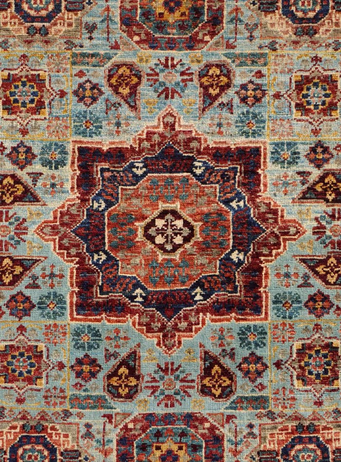 Detail image of 2' 2 x 2' 11 Hand Knotted Mamluk Ziegler Rug