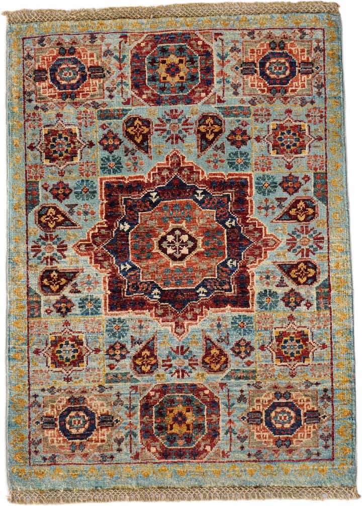 2' 2 x 2' 11 Hand Knotted Mamluk Ziegler Rug