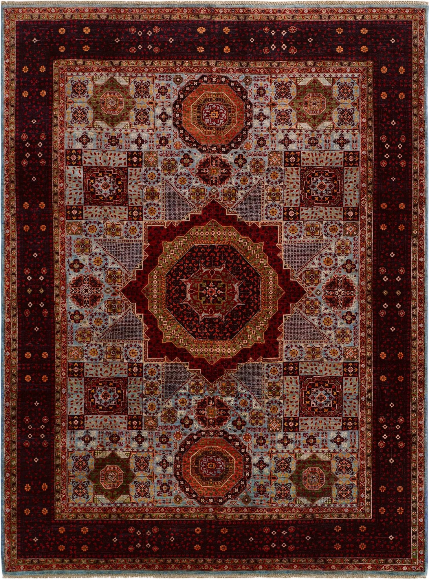 8' 11 x 11' 10 Hand Knotted Mamluk Ziegler Rug