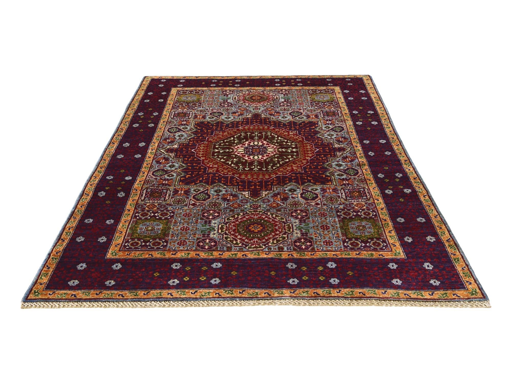 4' 2 x 5' 11 Hand Knotted Mamluk Ziegler Rug