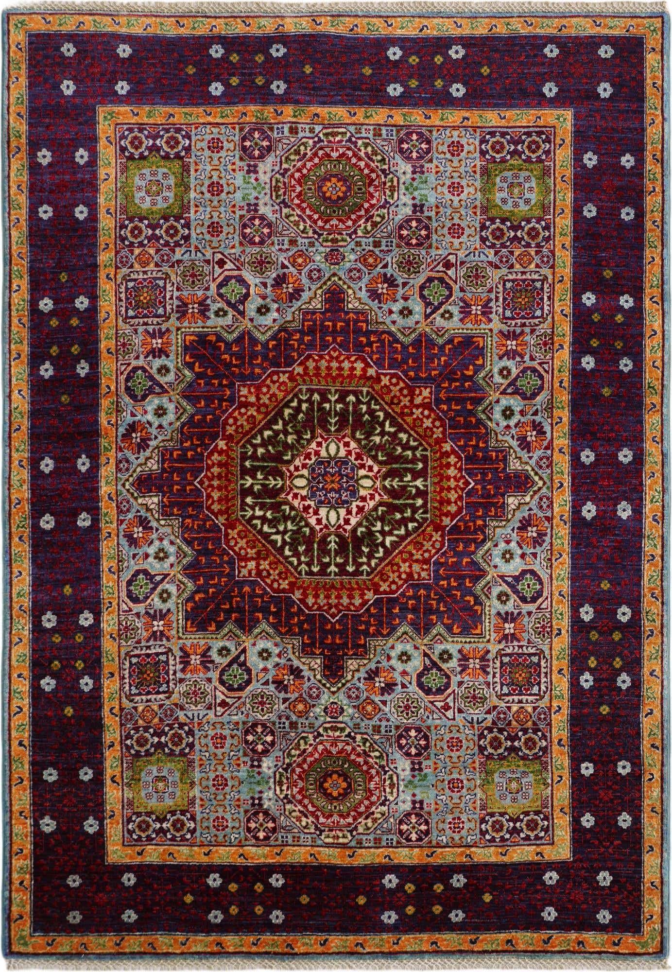 4' 2 x 5' 11 Hand Knotted Mamluk Ziegler Rug