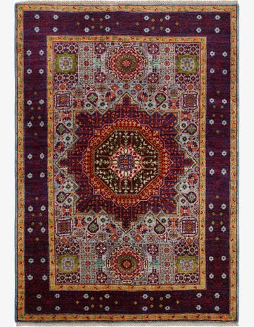 4' 2 x 5' 11 Hand Knotted Mamluk Ziegler Rug