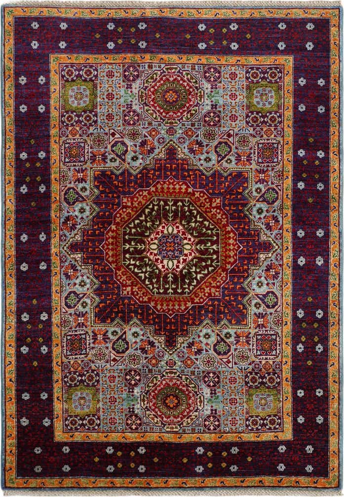 4' 2 x 5' 11 Hand Knotted Mamluk Ziegler Rug