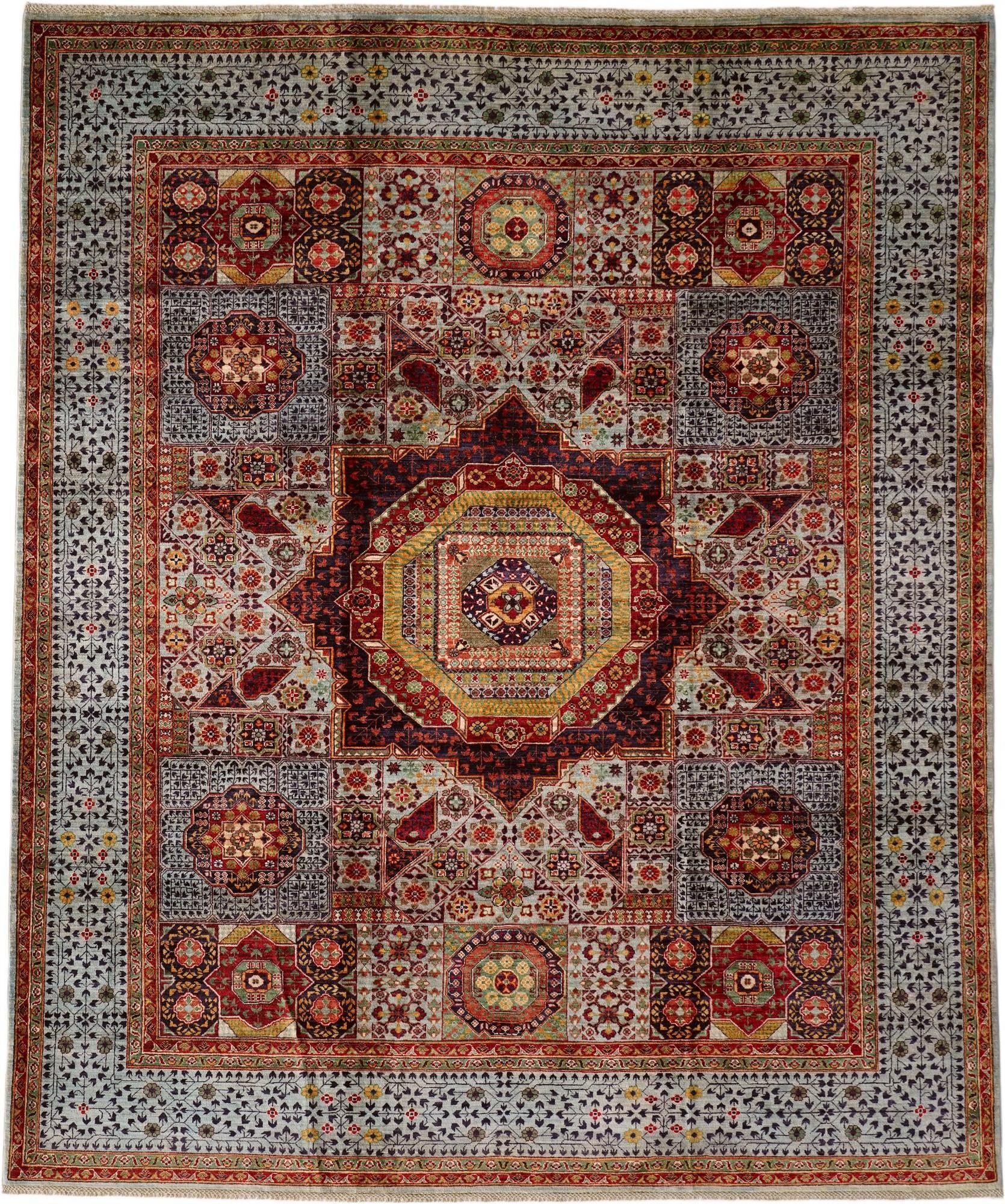 8' 2 x 9' 10 Hand Knotted Mamluk Ziegler Rug