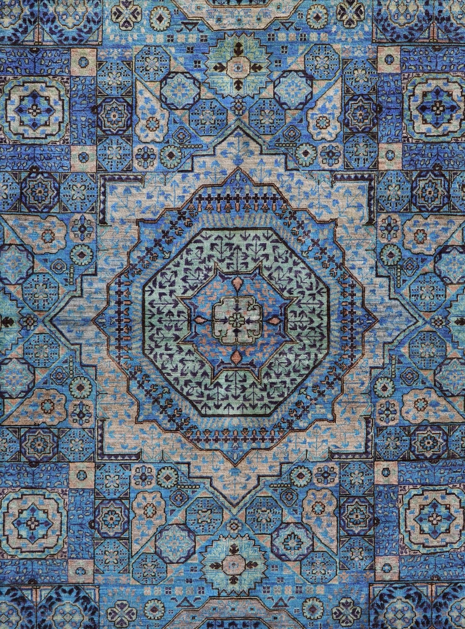 5' 11 x 8' 10 Hand Knotted Mamluk Ziegler Rug