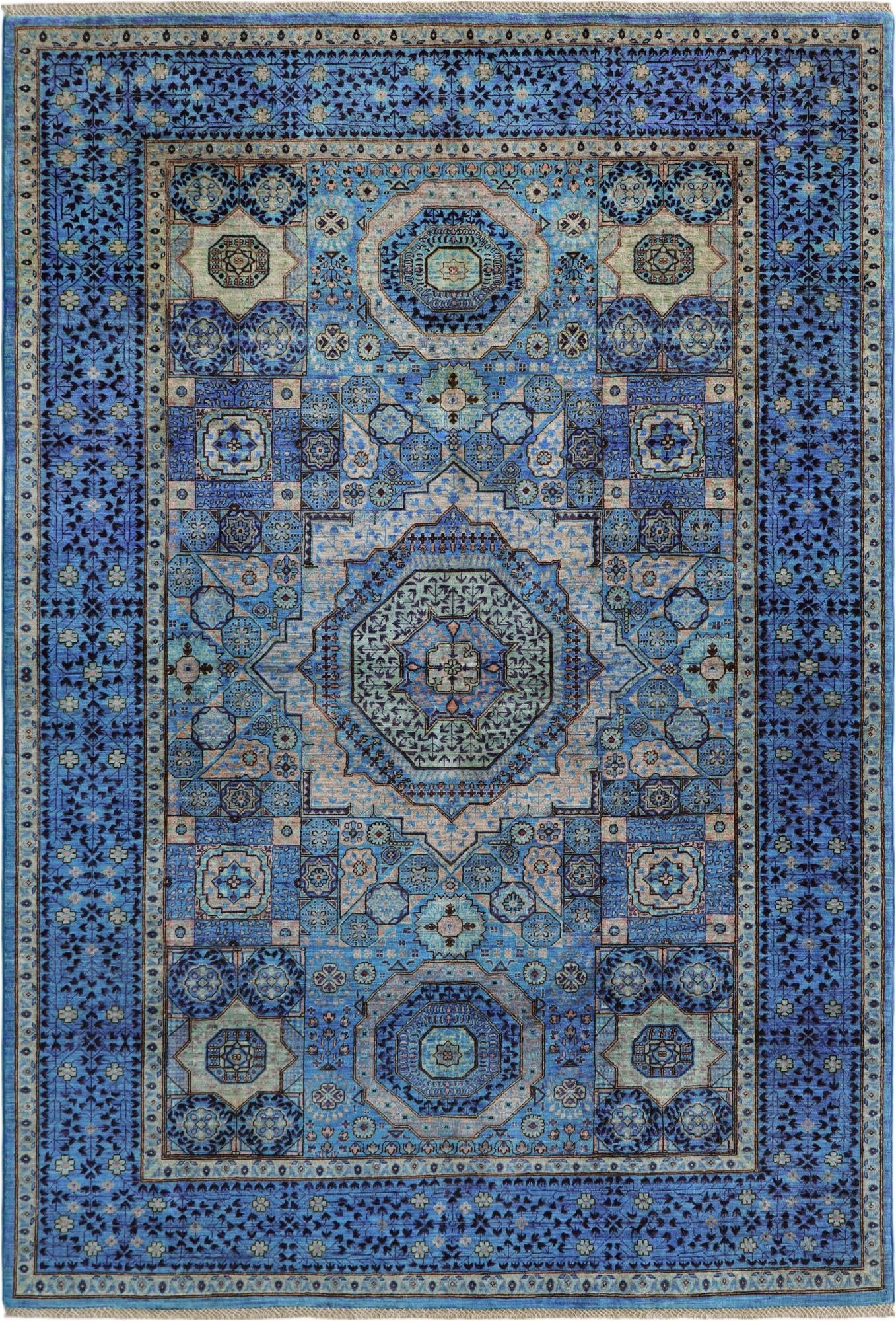 5' 11 x 8' 10 Hand Knotted Mamluk Ziegler Rug
