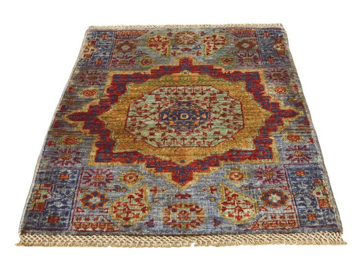 Detail image of 2' 1 x 3' Hand Knotted Mamluk Ziegler Rug