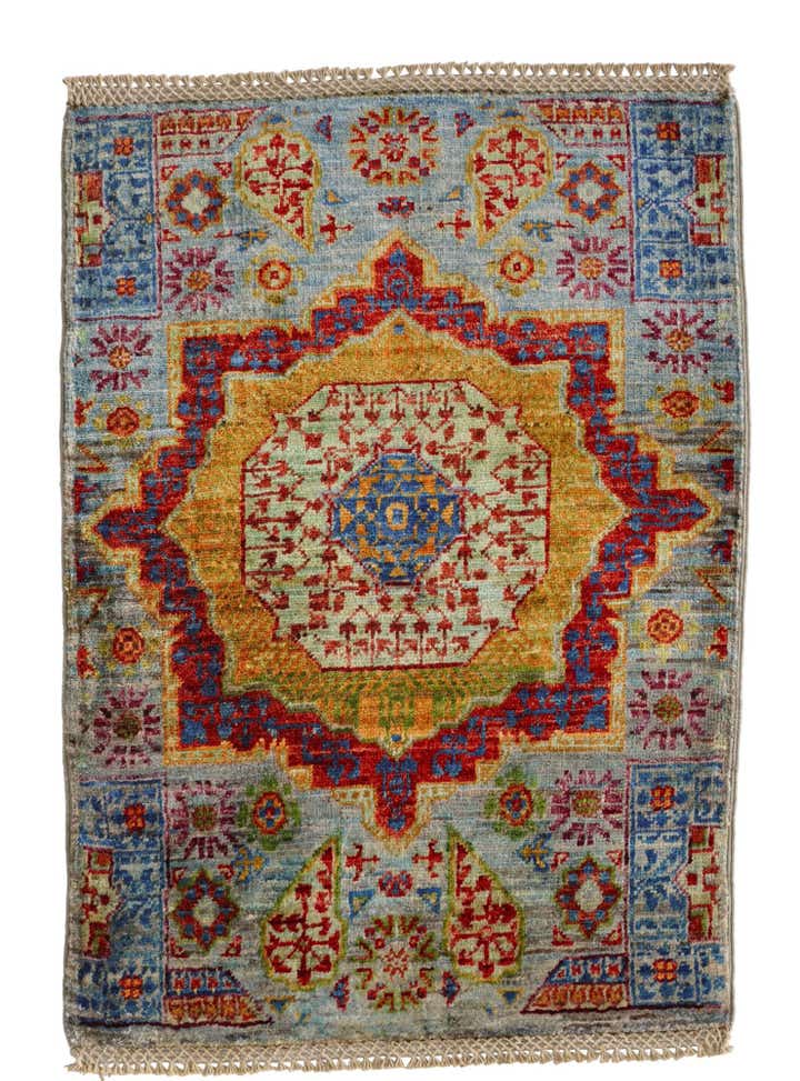 2' 1 x 3' Hand Knotted Mamluk Ziegler Rug
