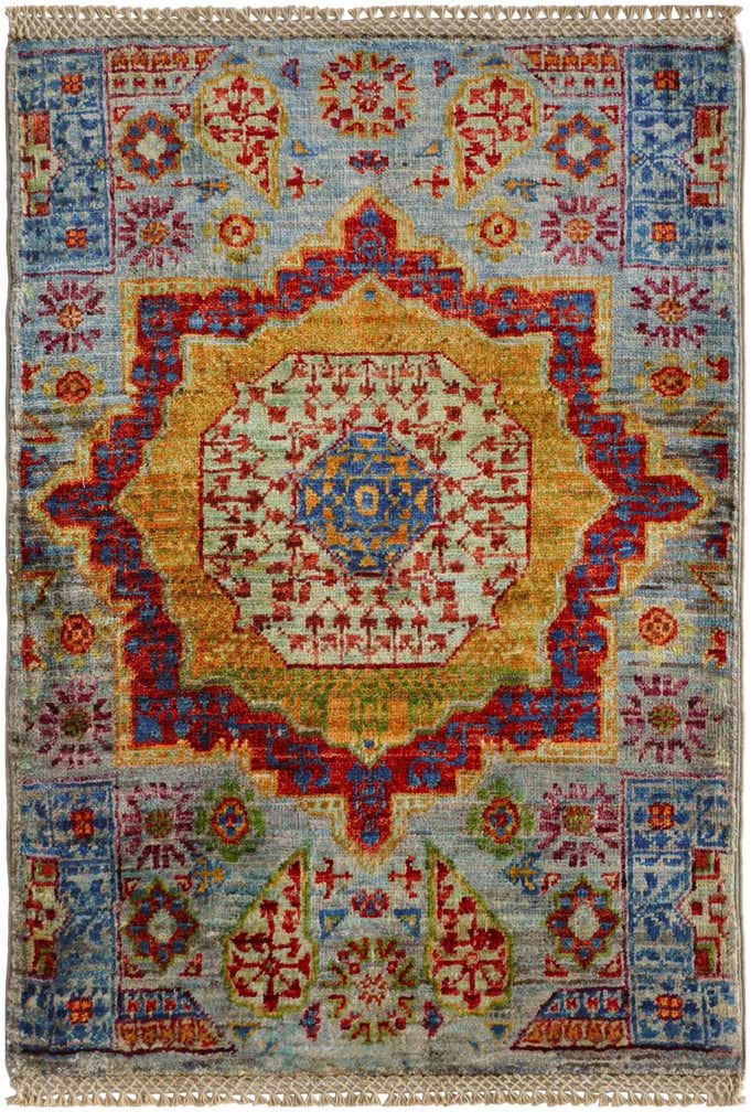 2' 1 x 3' Hand Knotted Mamluk Ziegler Rug