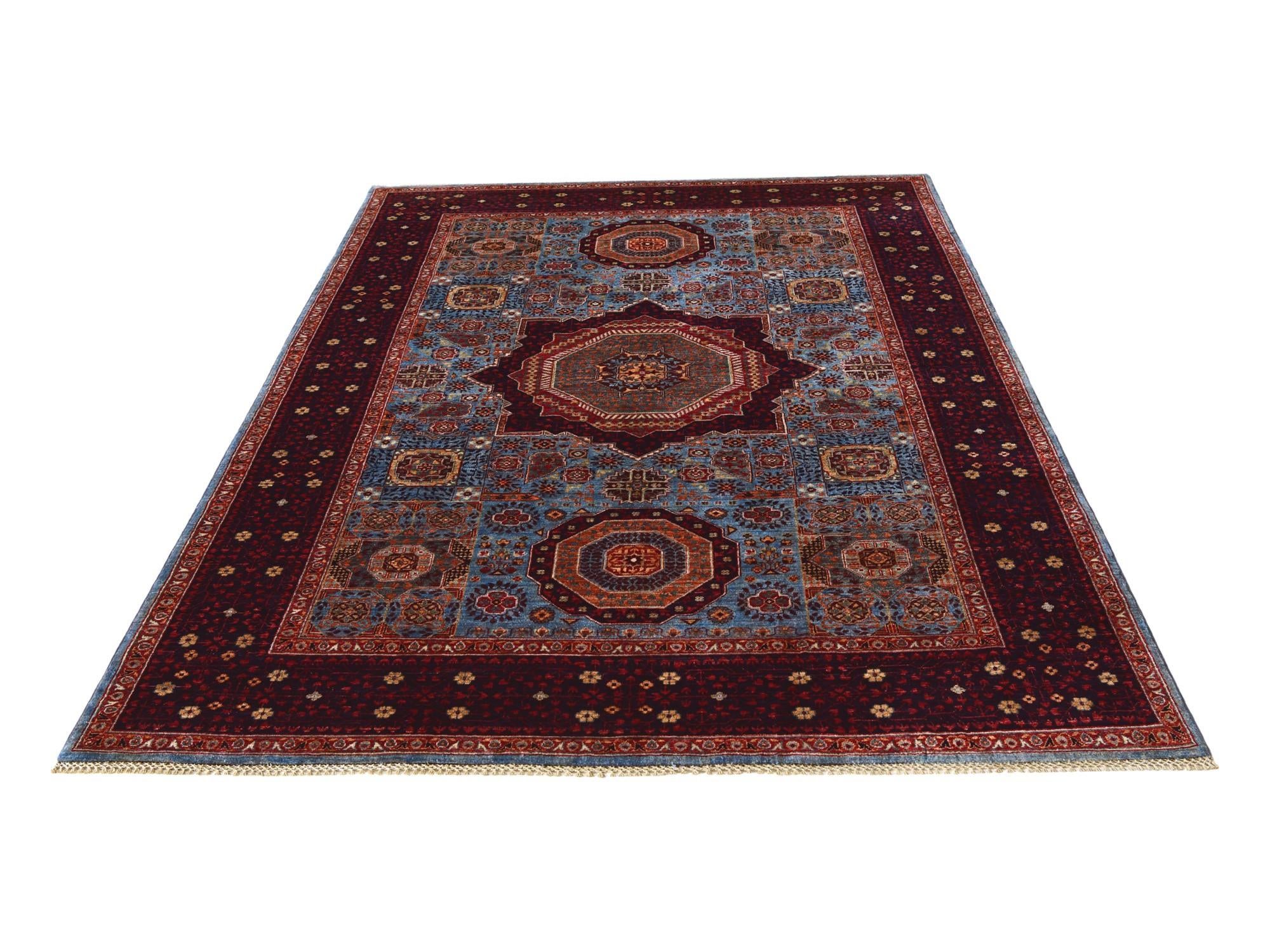 6' 2 x 8' 9 Hand Knotted Mamluk Ziegler Rug